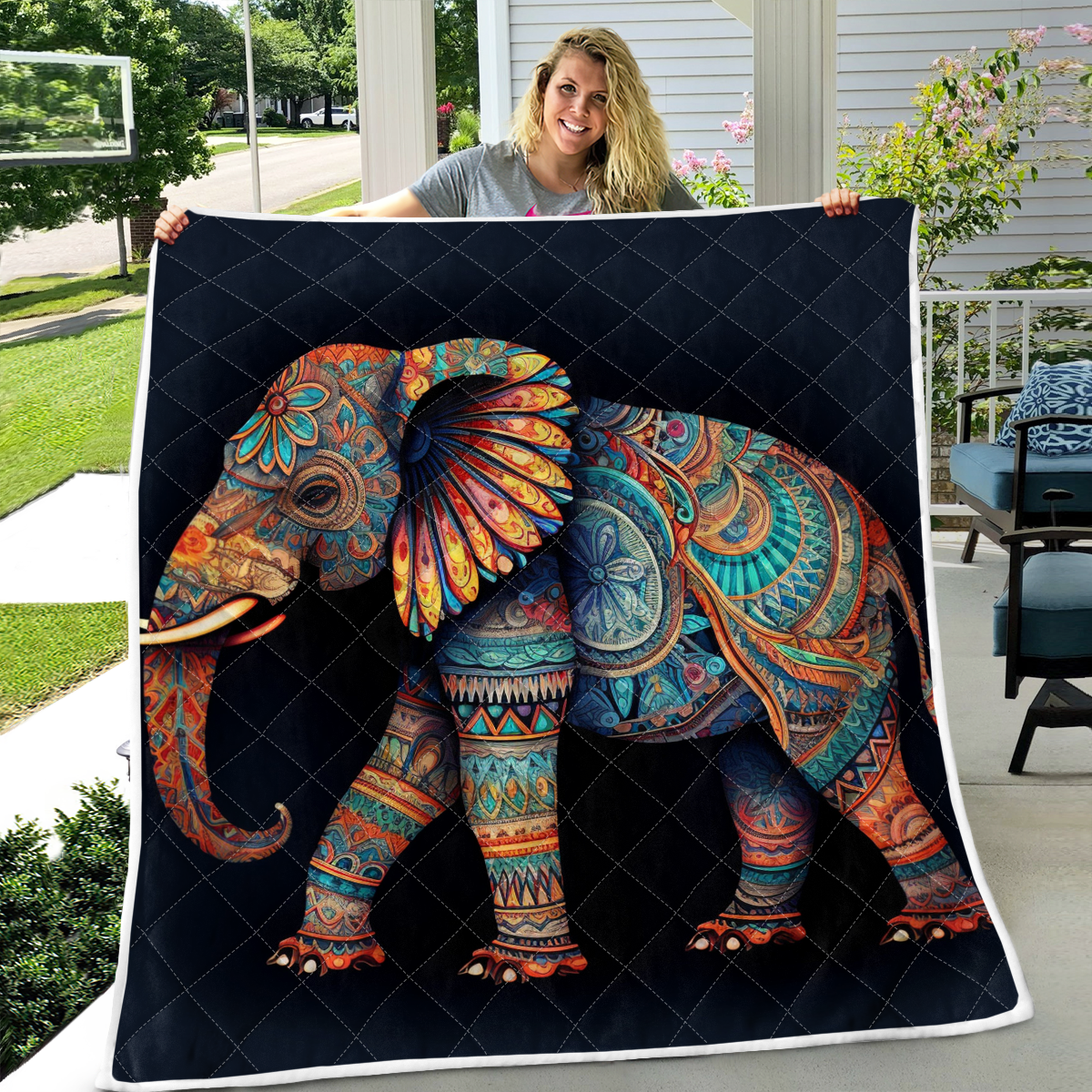 Elephant Quilt - Quilt For Elephant Lovers