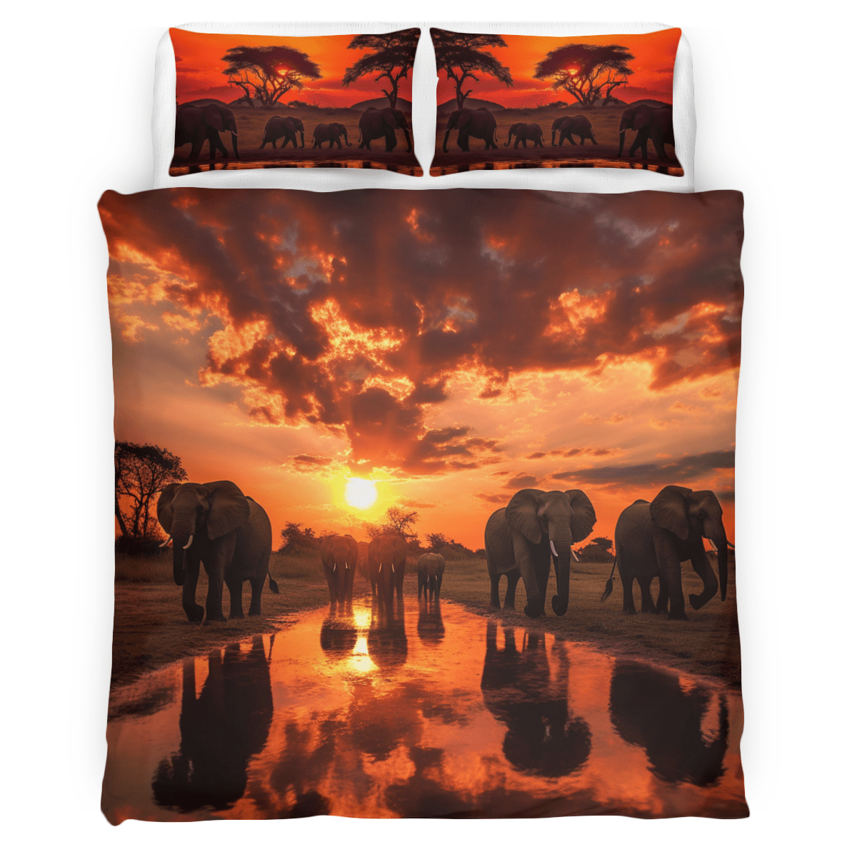Elephant Bedding Set - Elephant Duvet Cover & Pillow Case