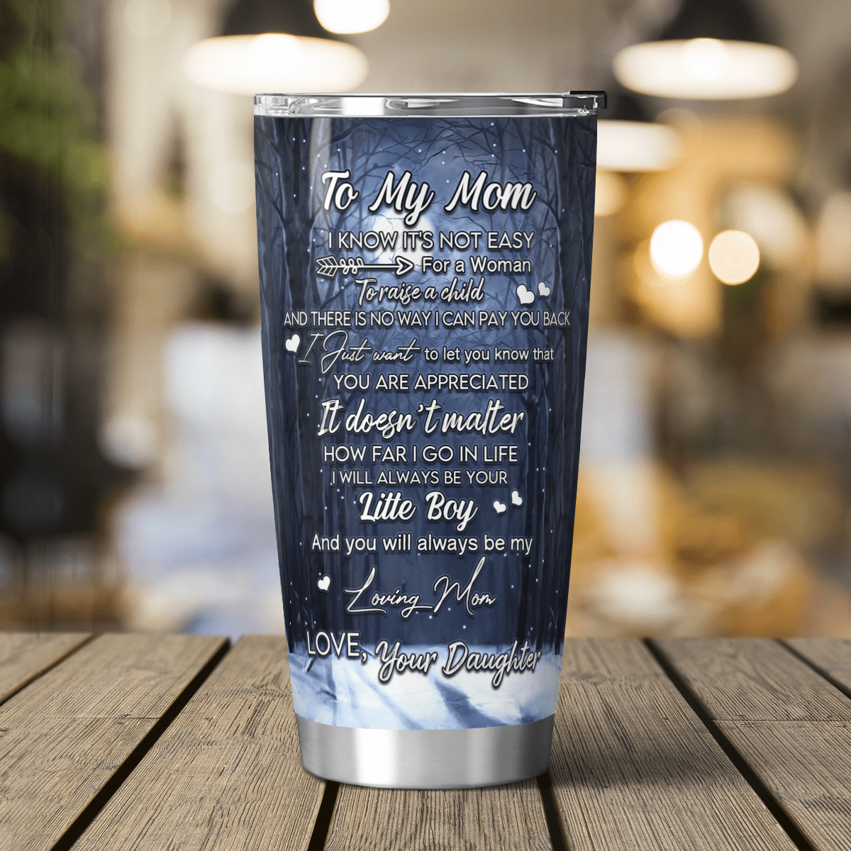 Wolf Daughter To My Mom  Stainless Steel Tumbler