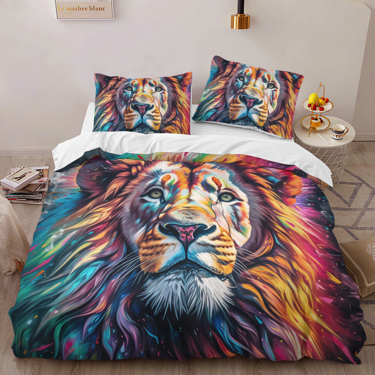 Lion Bedding Set - Lion Duvet Cover & Pillow Case
