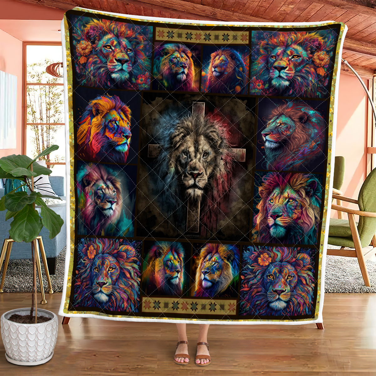 Lion Quilt - Quilt For Lion Lovers