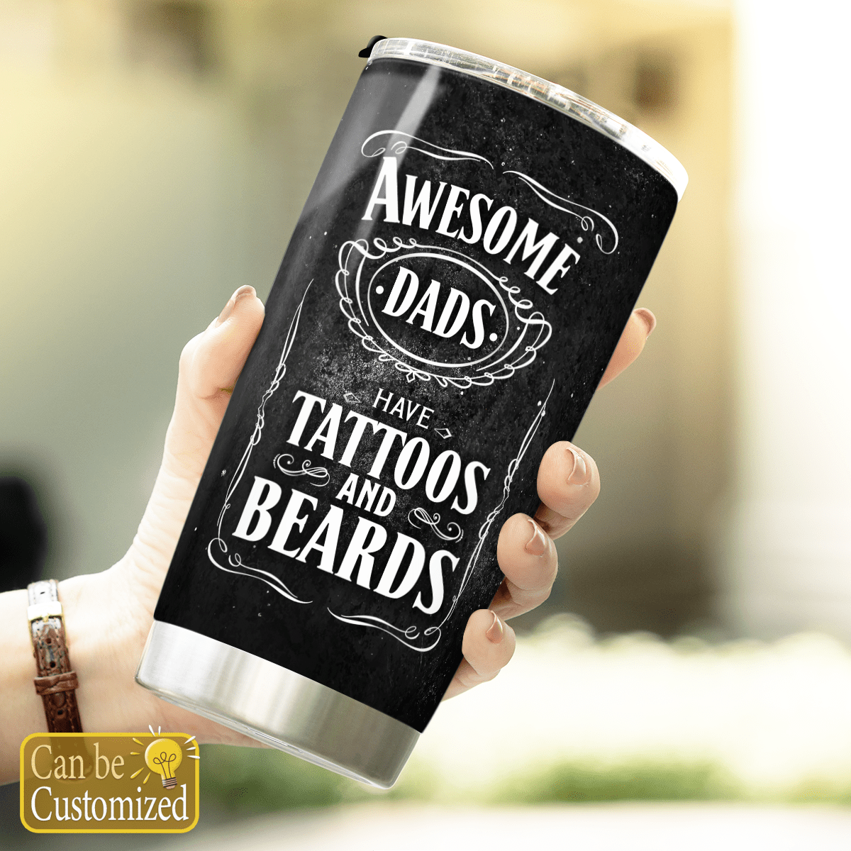 Awesome Dads Tattoos Beards Personalized