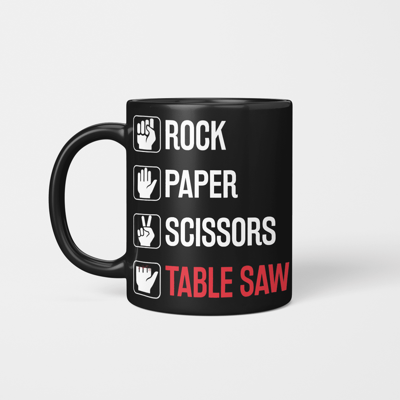 Rock Paper Scissor Table Saw Cat