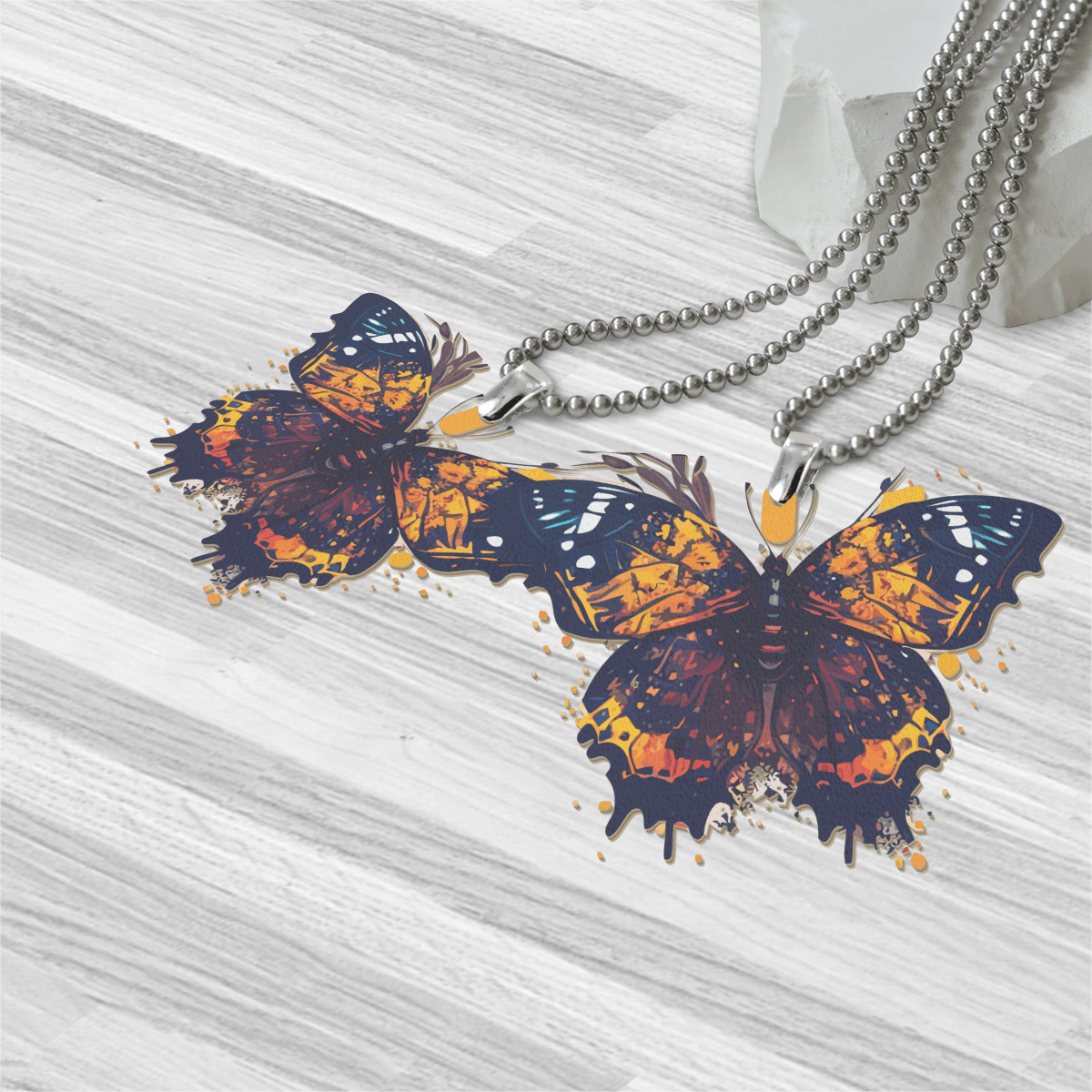 Butterfly Wooden Car Ornament