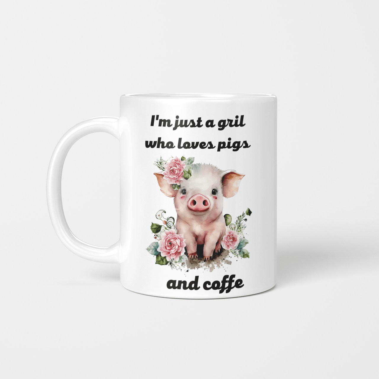 I'm just a gril who loves pigs mug