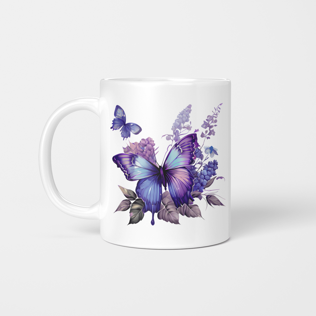 butterfly purple mug