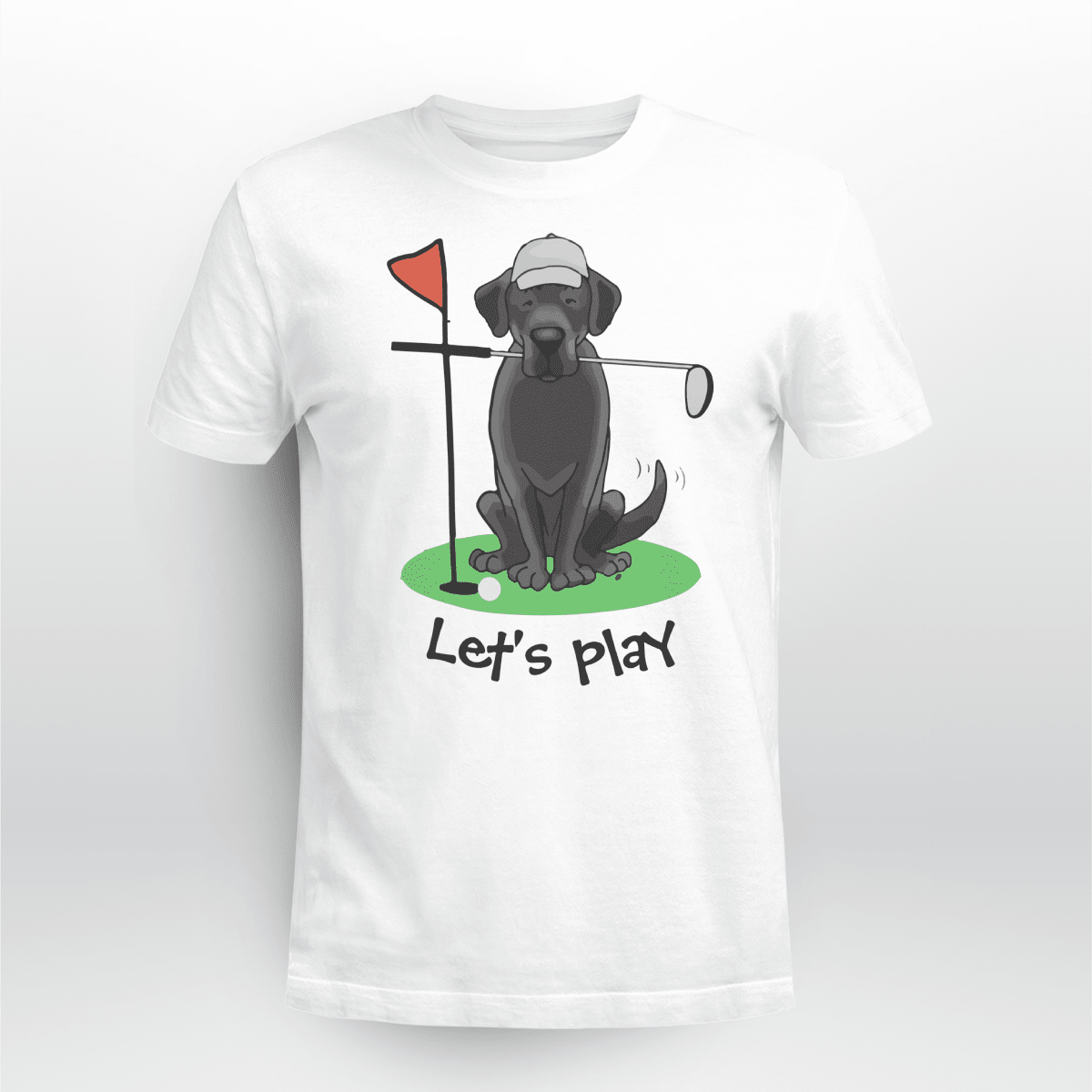 Golf Black Labrador Retriever Dog - Cute T-Shirt